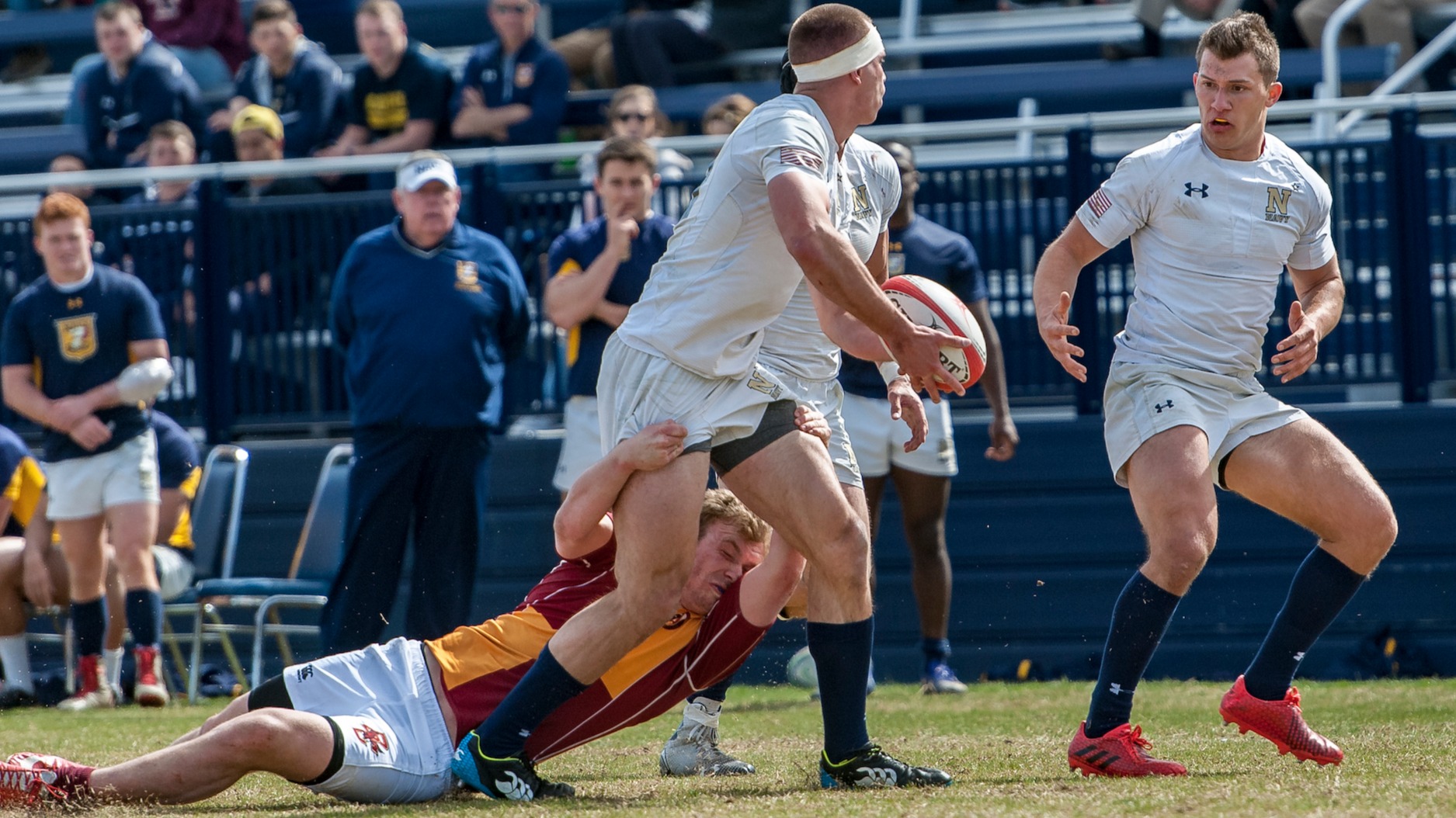 Navy v BC in the 2016 Varsity Cup. Colleen McCloskey photo.