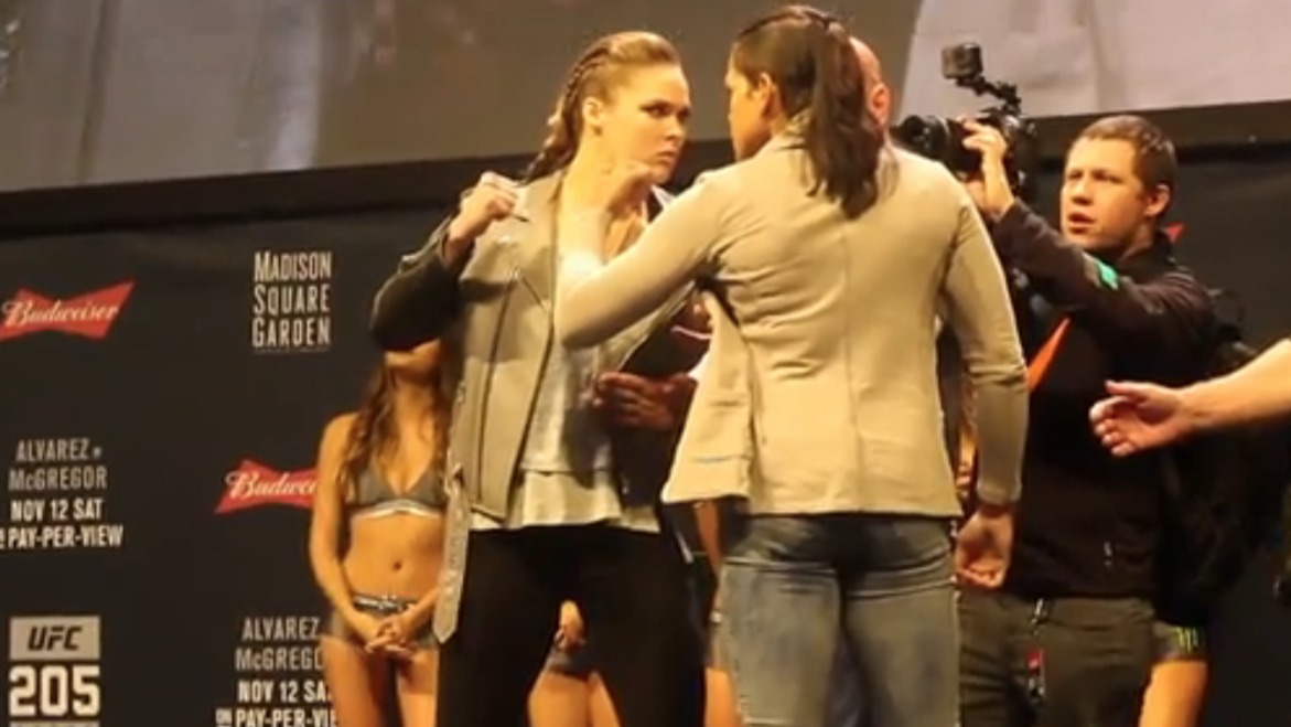 Ronda Rousey Amanda Nunes staredown