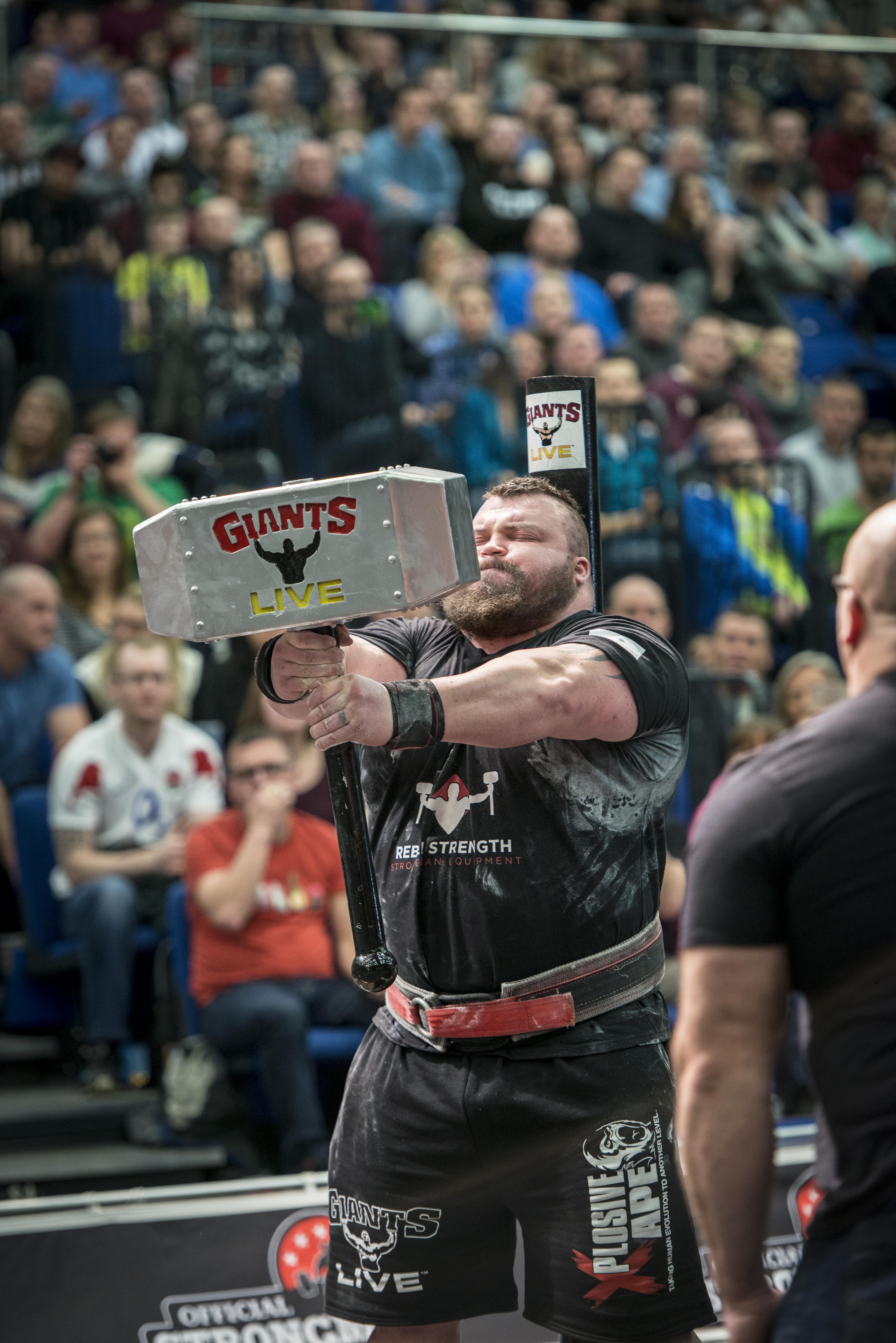 Eddie Hall holds the hammer