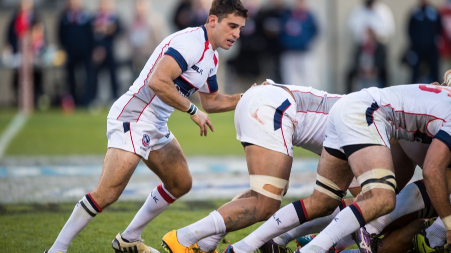 Mike Petri looks for the ball coming out of the scrum as the USA Men's rugby team faces New Zealand November 1, 2014. David Barpal photo.