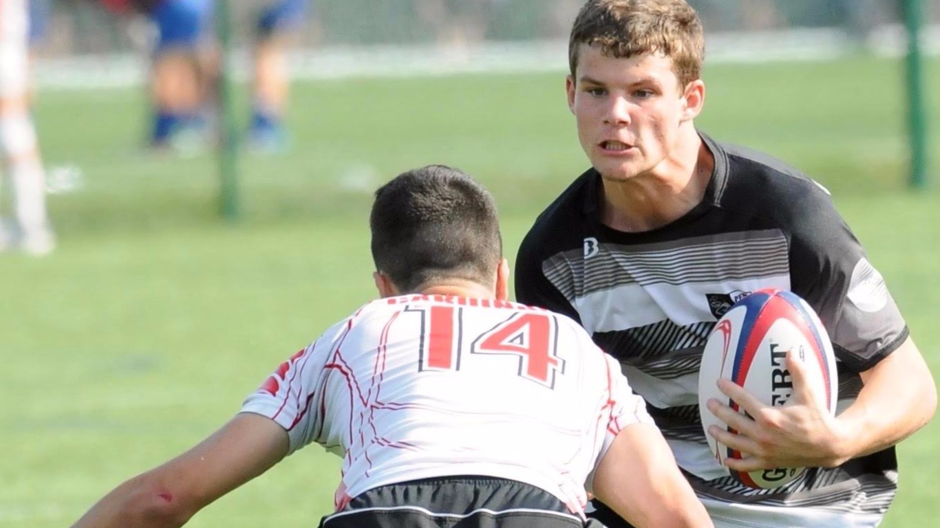 Drake Goranson Penn HS Rugby. Tamara Tidey photo.