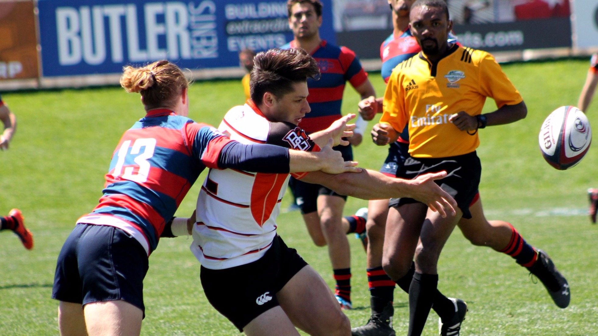 Saint Mary's v Bowling Green at USA Rugby College 7s Nationals. Ary Shoppe photo.