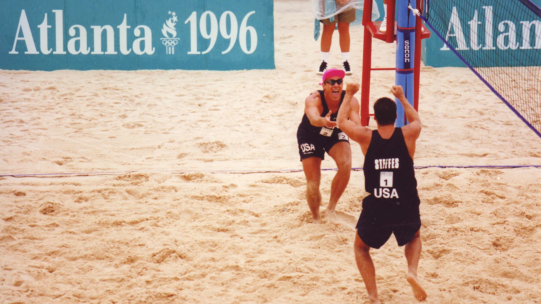 Atlanta 1996 Olympics Karch Kiraly Kent Steffes Beach volleyball