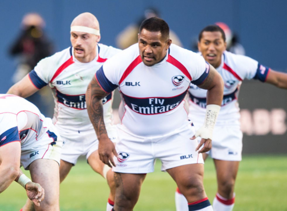 Mate Moeakiola was a prop for the USA, and will now help coach UVU. David Barpal photo.